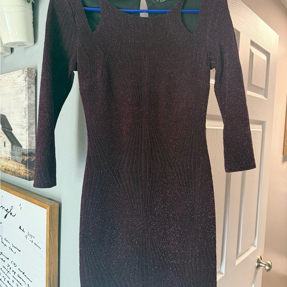 Trixxi Sparkling Plum Mini Dress